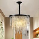 lustre moderne en cristal avec lumière suspendue élégante pour décoration intérieure