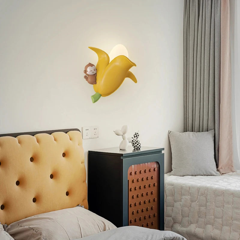 applique murale créative banane maïs fraise pour chambre enfant - vue 5 sur 9
