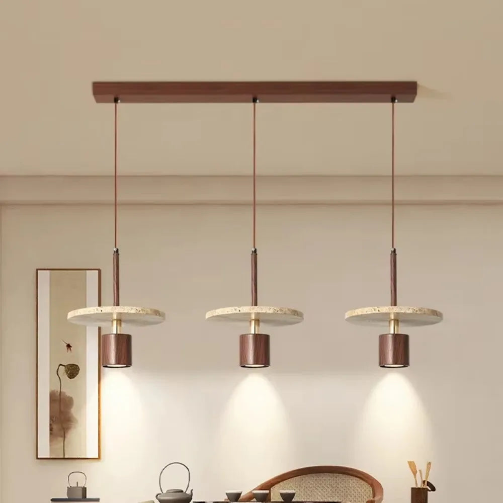 lustre moderne en pierre pour restaurant et chevet - vue 3 sur 9