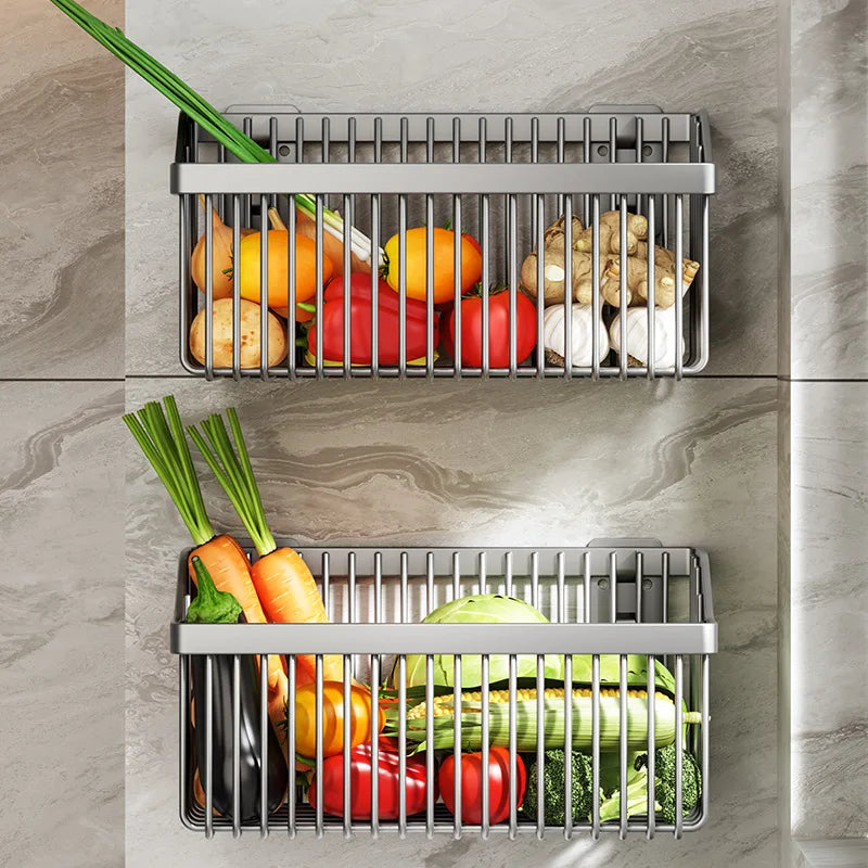 panier mural suspendu pour fruits légumes et décoration intérieure - vue 6 sur 9