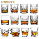 Verres à whisky old fashioned gravure classique bar
