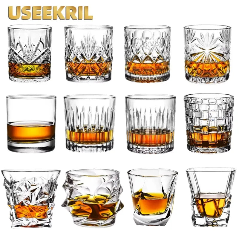 Verres à whisky old fashioned gravure classique bar - vue 2 sur 7