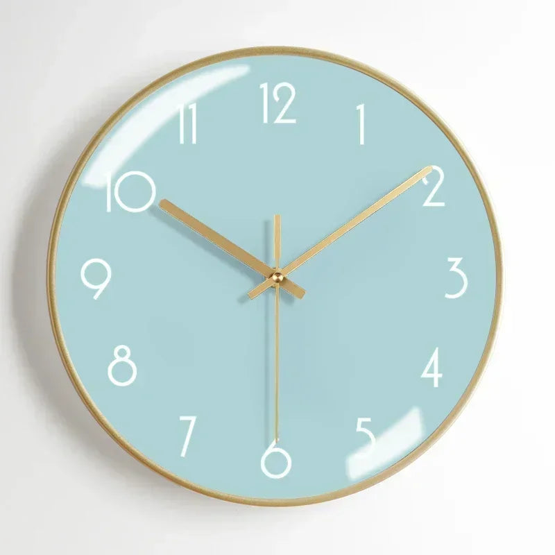 horloge murale moderne en métal esthétique et silencieuse - vue 12 sur 17
