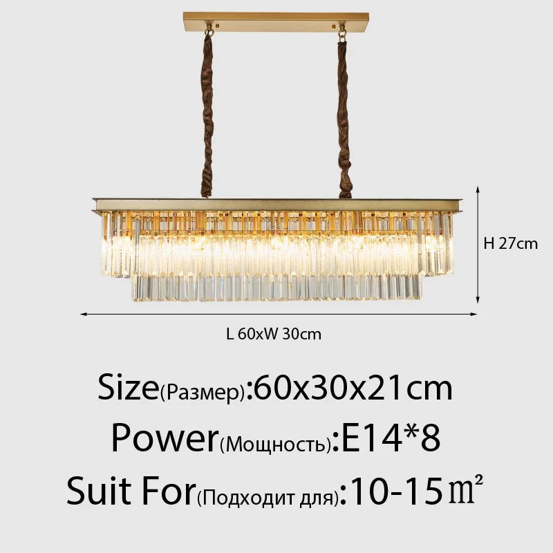 lustre moderne en cristal style nordique vintage pour intérieur élégant - vue 9 sur 21