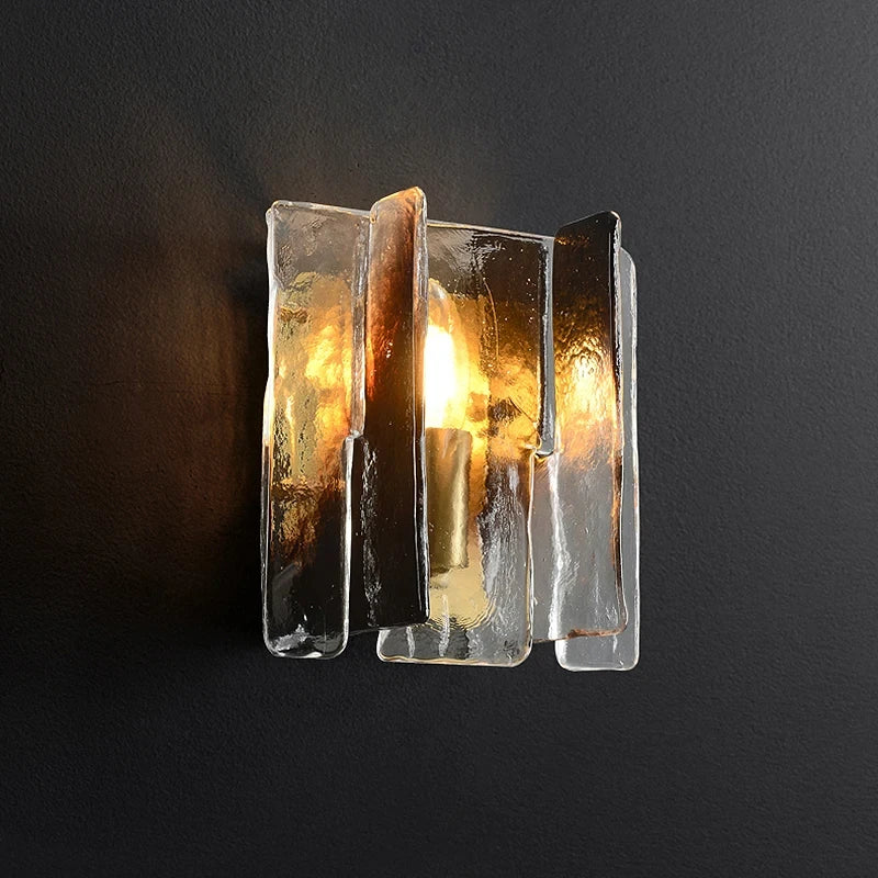 applique murale en verre et cuivre design nordique élégant - vue 3 sur 7