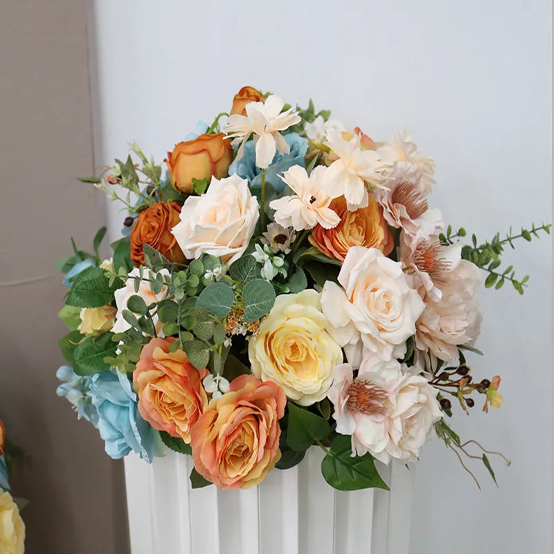 boules de fleurs artificielles en soie pour décoration de mariage et photo - vue 8 sur 22