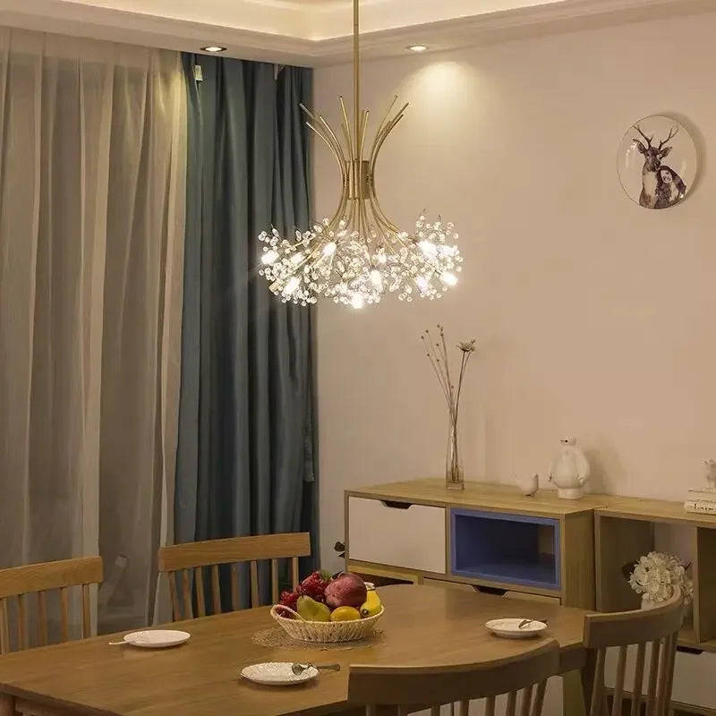 Dandelion Chandelier Nordic Pendant Lamp Ceiling Suspension Hanging Light for Living Ding Room - vue 5 sur 10