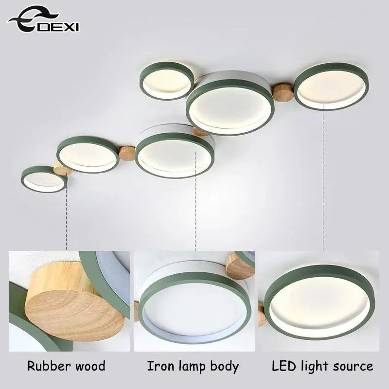 lustre nordique led pour salon balcon café vestiaire - vue 7 sur 25