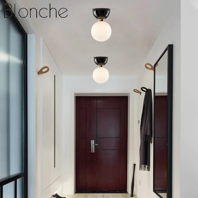 plafonnier moderne minimaliste en verre pour intérieur élégant - vue 5 sur 10