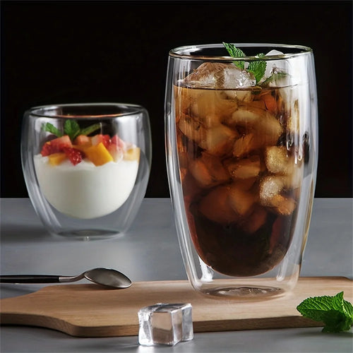 Tasses expresso verre double paroi isolante design moderne