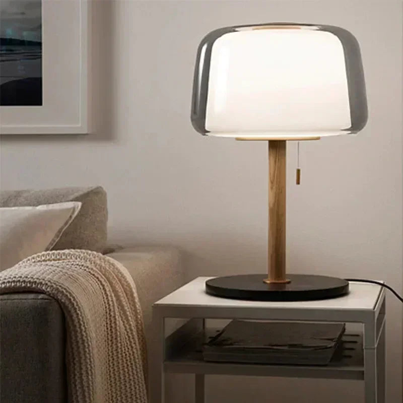 lampe de chevet design moderne en verre haut de gamme 2024 - vue 4 sur 7