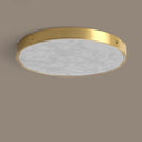 plafonnier luxueux en laiton led monté en marbre circulaire