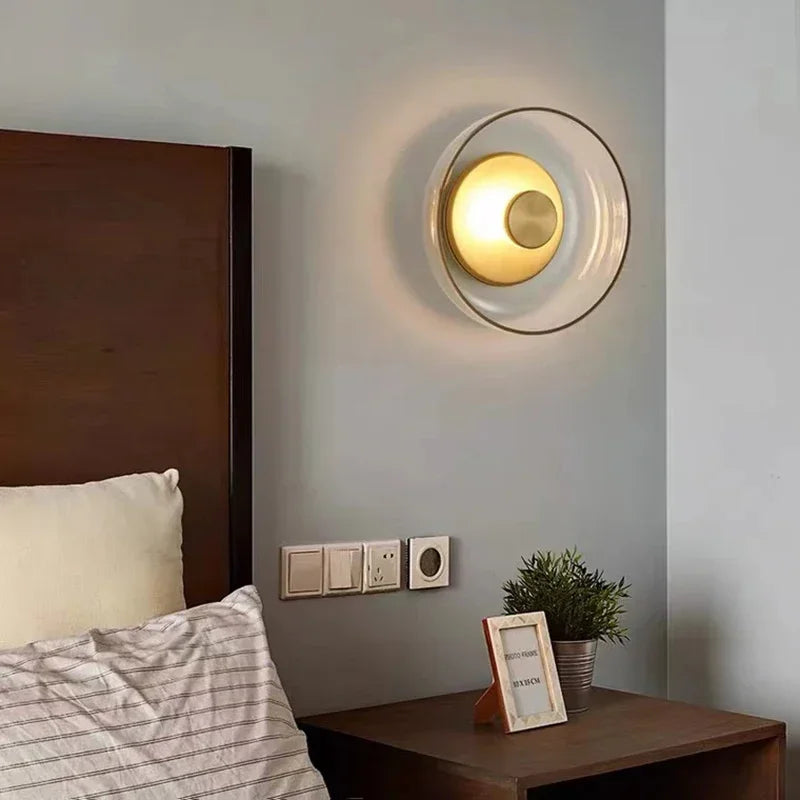 applique murale led moderne en verre pour décoration intérieure nordique - vue 3 sur 8