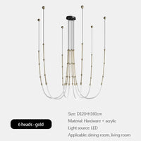 lustre minimaliste moderne italien led créative en bambou