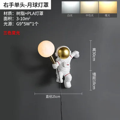 applique murale astronaute décoration chambre enfant créative - vue 11 sur 21