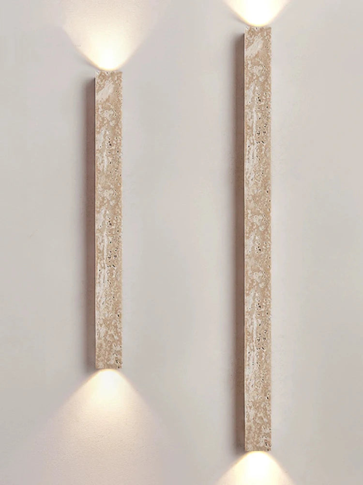 Longue applique LED rétro pierre chambre lampe de chevet Style crème éclairage d'ambiance pour escalier salon décoration de la maison - vue 6 sur 11