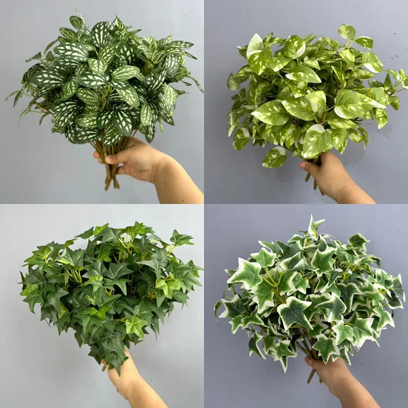 feuilles artificielles en plastique pour décoration florale intérieure - vue 4 sur 15