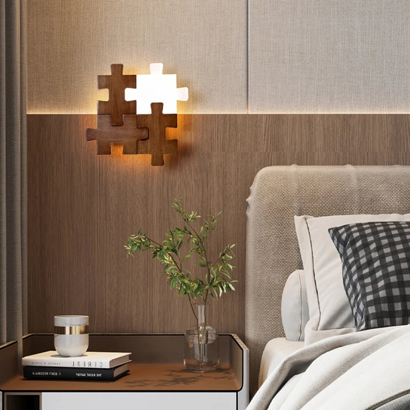 Applique murale LED en bois au design nordique - vue 3 sur 8
