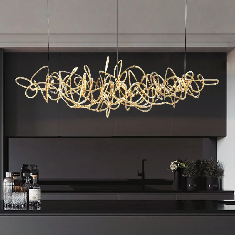 lumières led créatives lions postmodernes suspendues équipement créateur - vue 4 sur 8