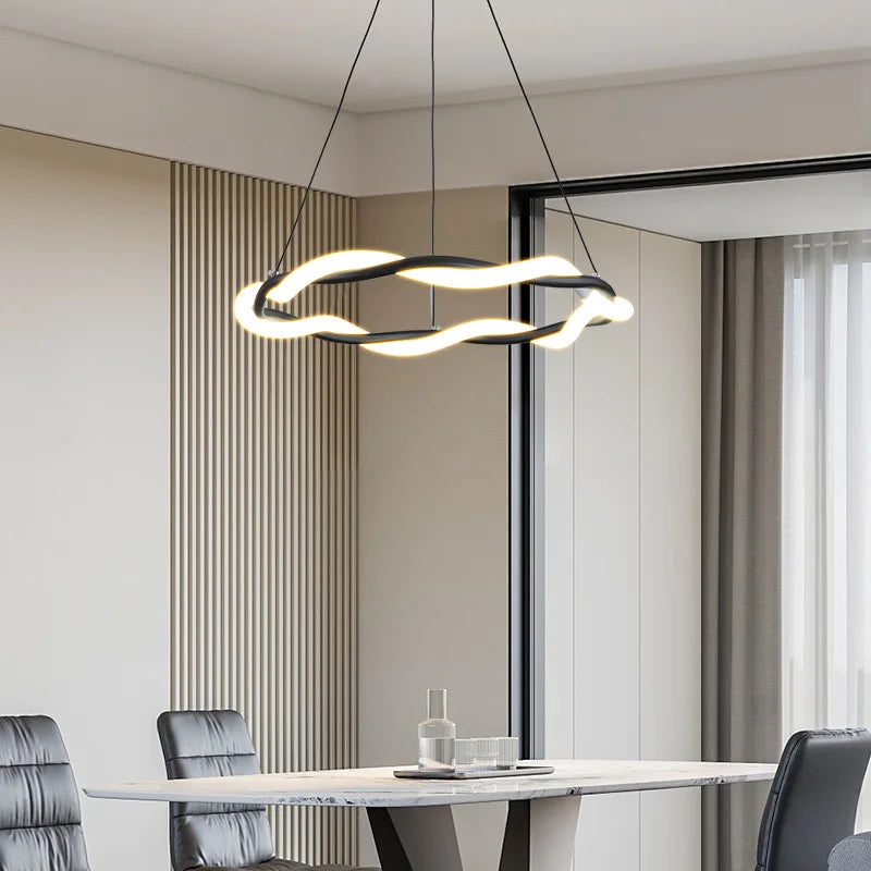 plafonnier led multicouches design luxe pour décoration intérieure - vue 5 sur 9