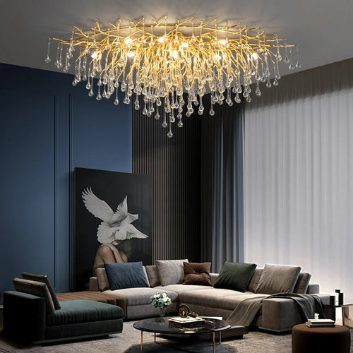 lustre nordique à led en cristal pour un éclairage élégant - vue 4 sur 16