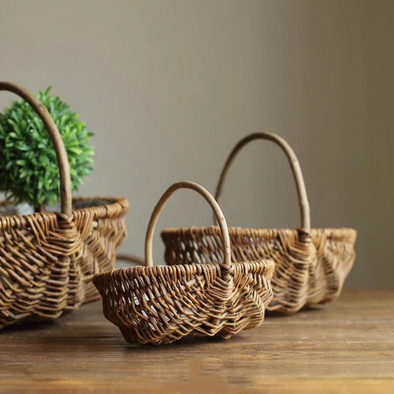 panier tissé à la main pour fruits et légumes - vue 4 sur 29