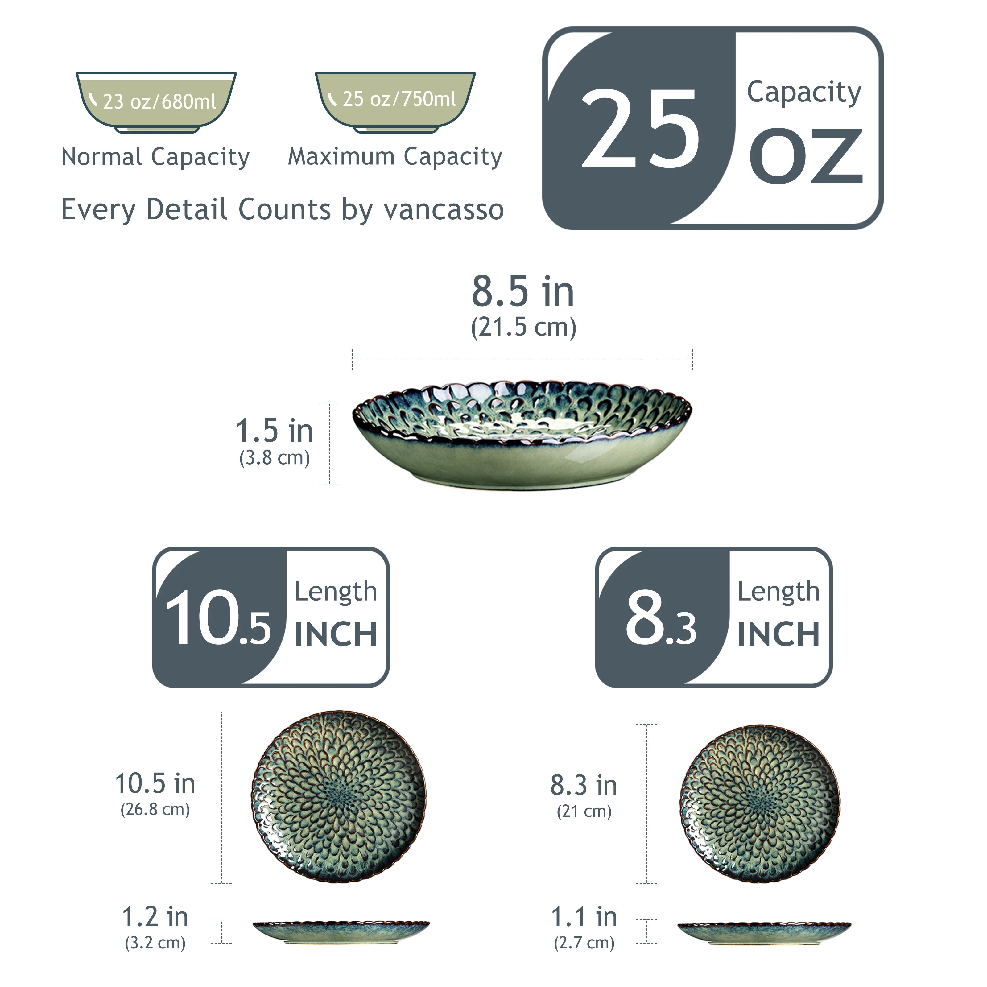 Service table ceramique gres texture style 12 pieces