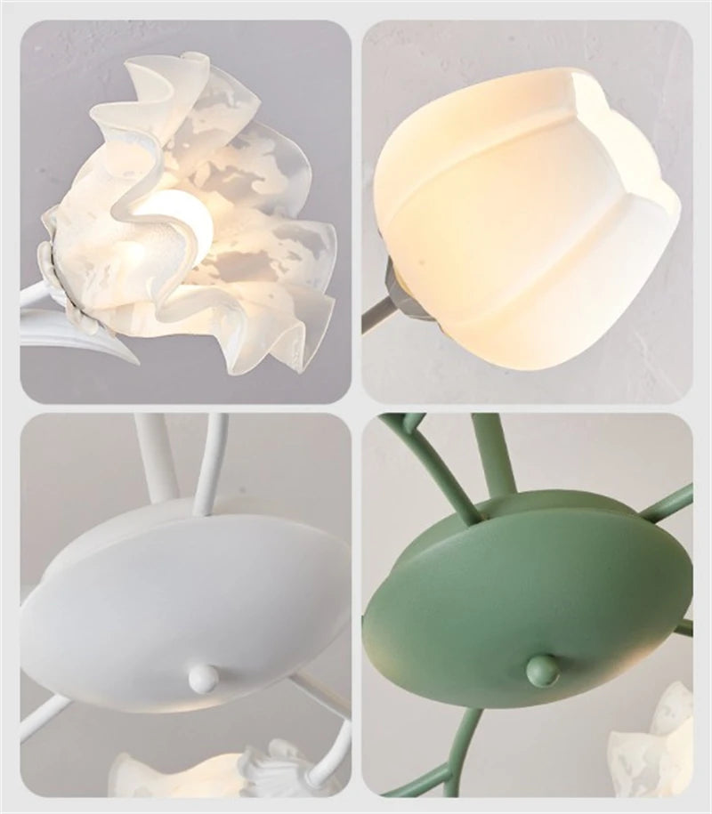 lustre moderne en forme de fleur pour décoration intérieure élégante - vue 7 sur 13