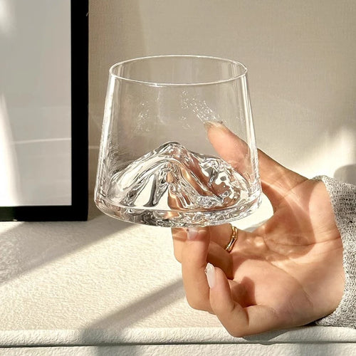Verre transparent design montagne style whisky multifonction