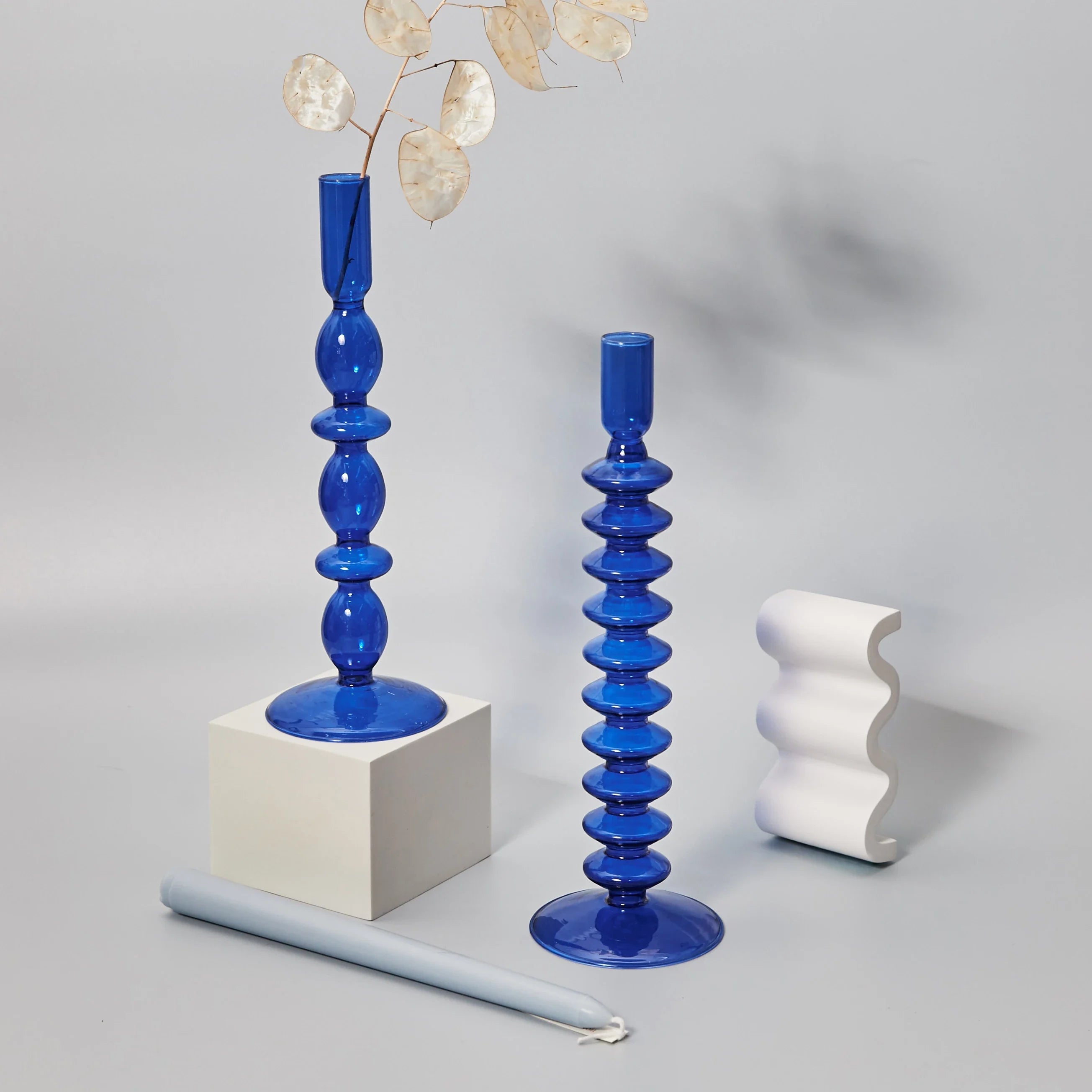 bougeoir décoratif en verre moderne pour événements et décoration intérieure - vue 3 sur 16