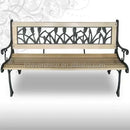 chaises de jardin en fonte et bois vintage pour extérieur