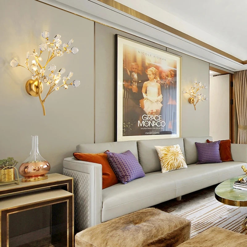 applique murale LED créative de luxe en cristal moderne - vue 5 sur 7