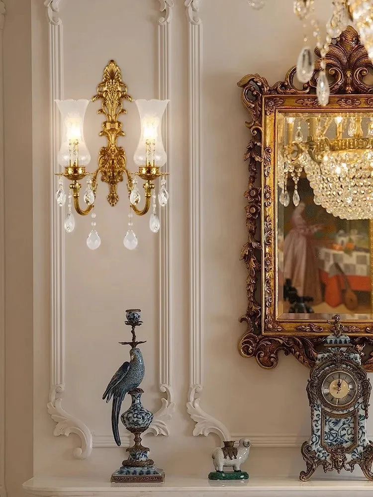 applique murale de luxe en cuivre classique français nordique antique - vue 7 sur 8
