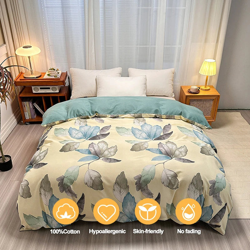 housse de couette en coton ultra douce avec fermeture éclair