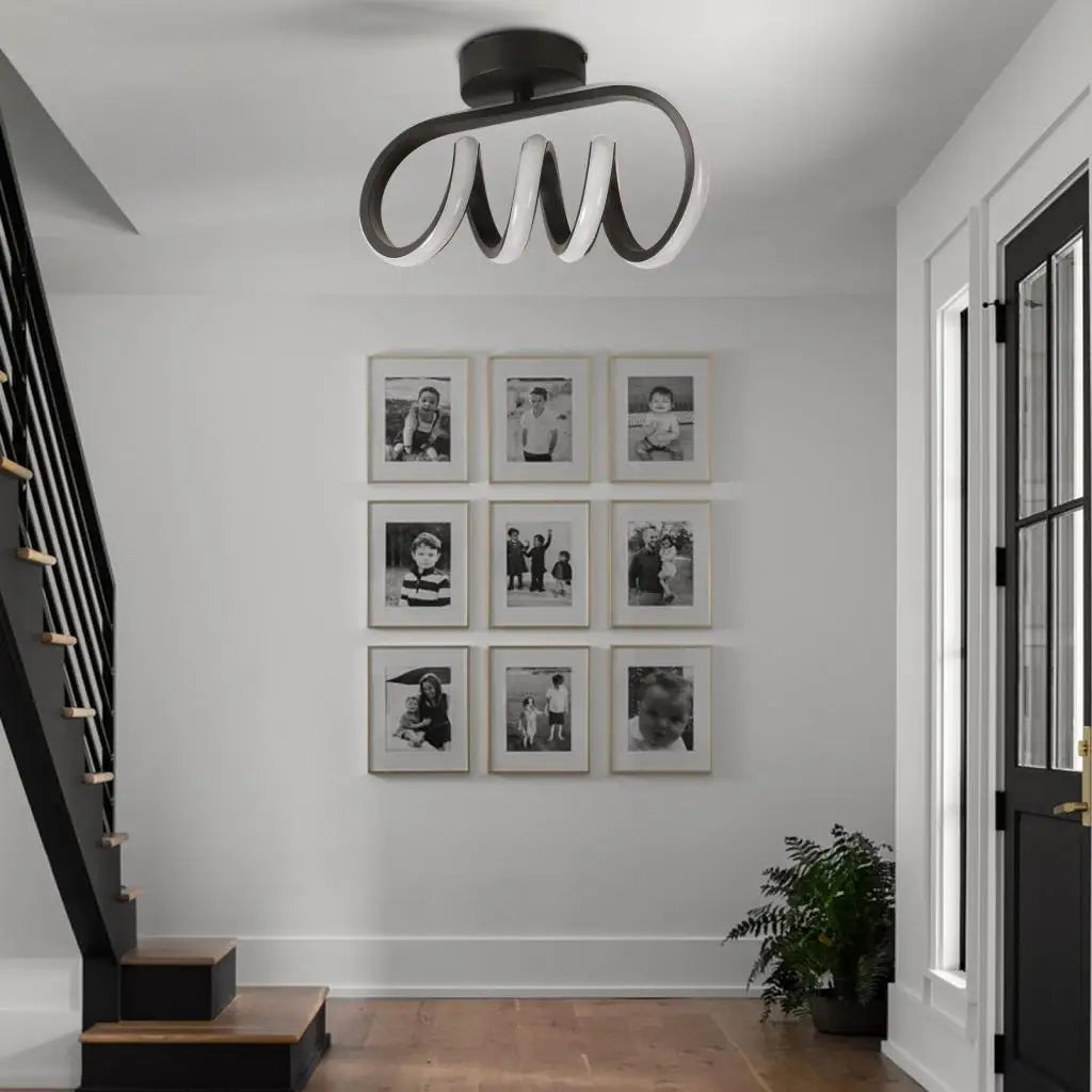 plafonnier led moderne monté en surface pour allée nordic - vue 4 sur 7
