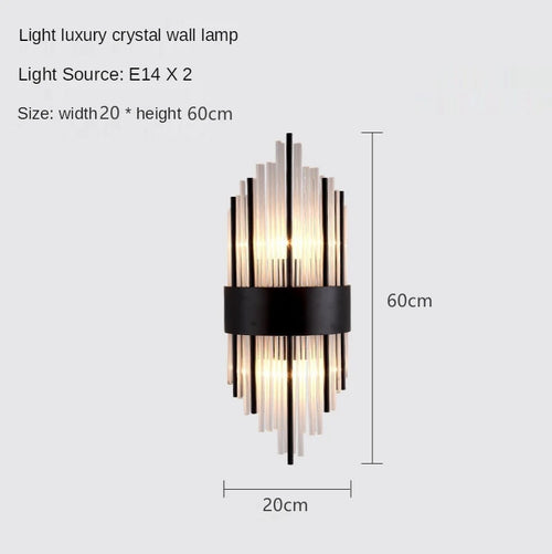 applique murale led en cristal design nordique élégant - vue 13 sur 12