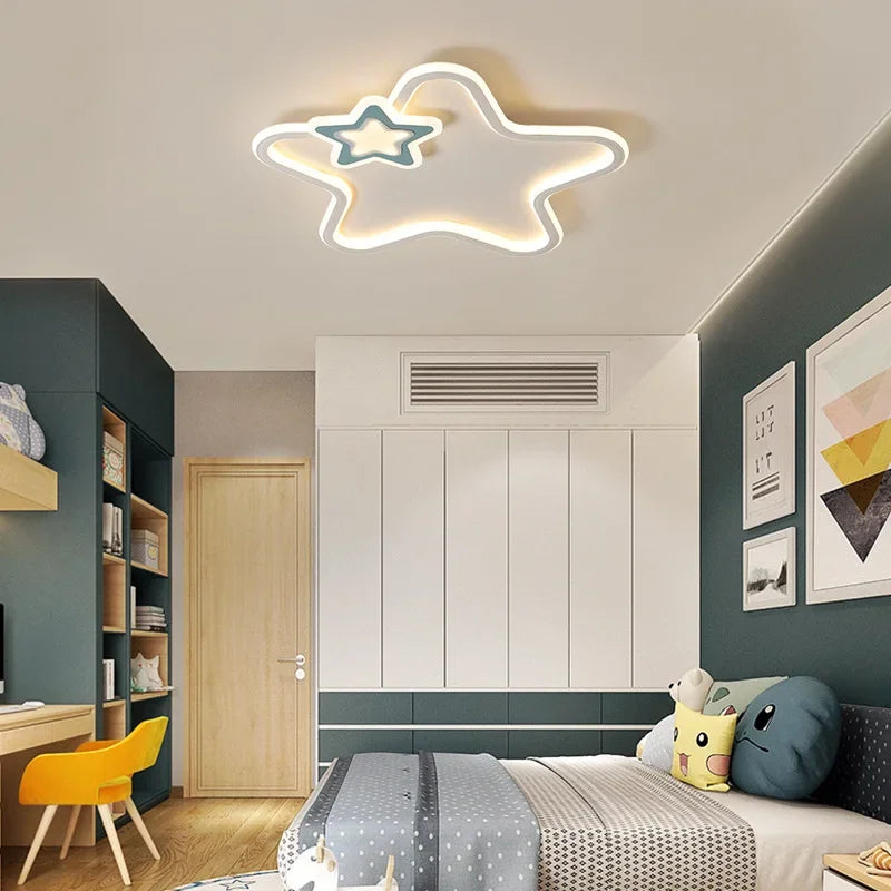 plafonnier led moderne étoile pour décoration d'intérieur lumineuse - vue 6 sur 16