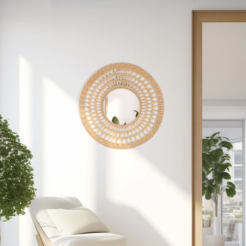 miroir décoratif mural européen design circulaire créatif luxe - vue 2 sur 7