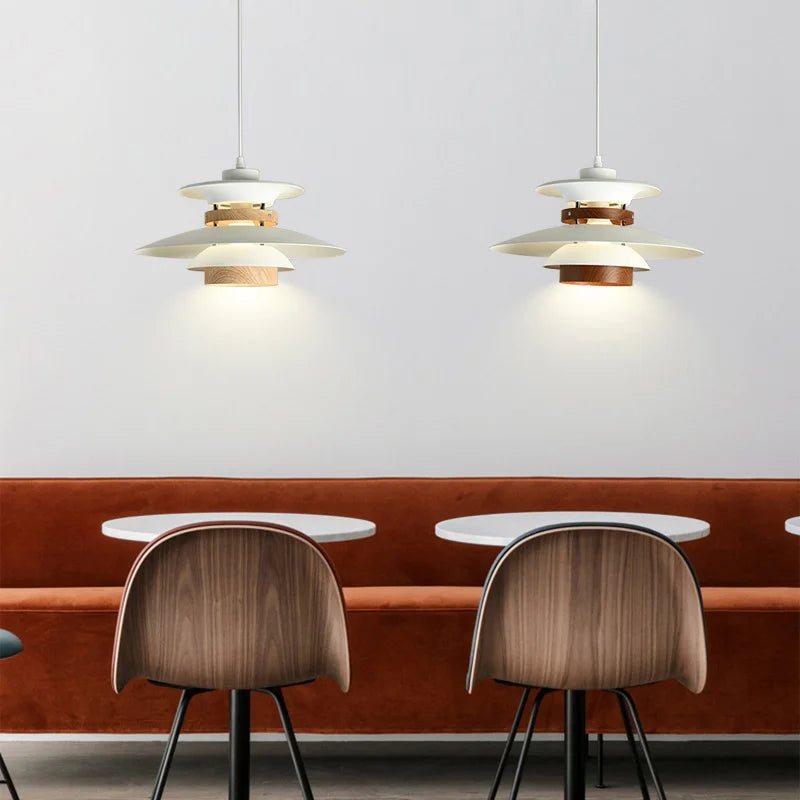 lustre moderne en forme de parapluie avec lumière colorée - vue 4 sur 12