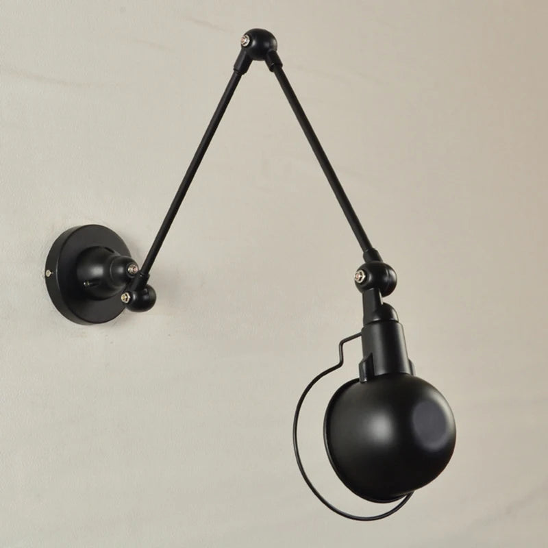 Nordique rétro réglable Joint Long bras applique créative intérieur chambre chevet бра décor à la maison fer applique murale moderne luminaria - vue 5 sur 8
