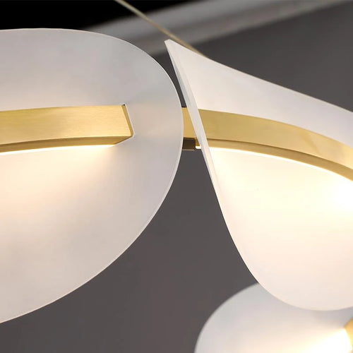 Creative Romantic Petals Acrylic Copper Pendant Lamp Modern Living Room, Bedroom, Cloakroom Decoration LED Pendant Lamp
