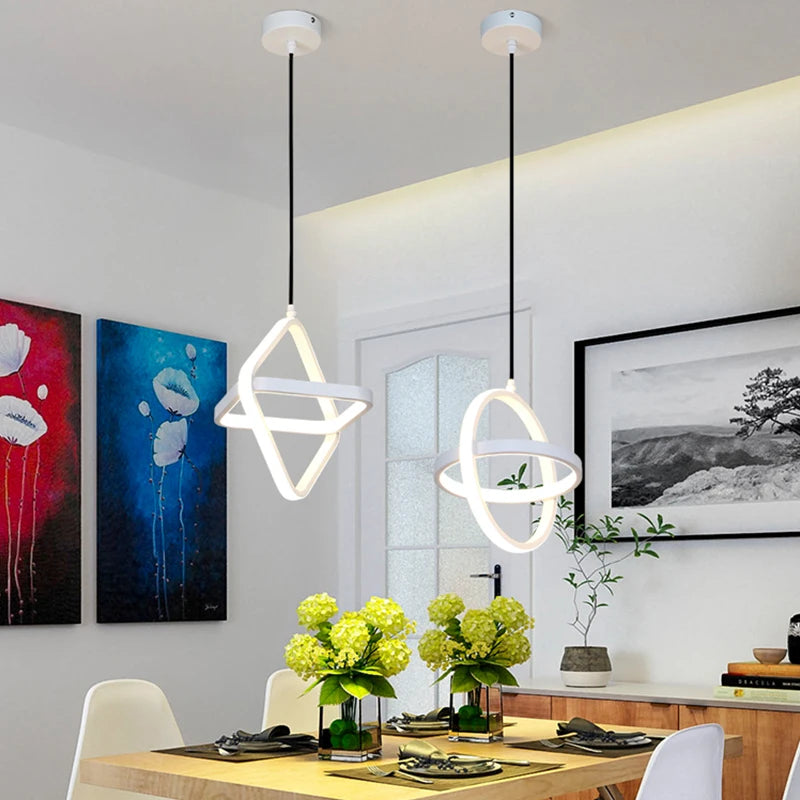 suspension moderne à led design simple et élégant - vue 6 sur 10