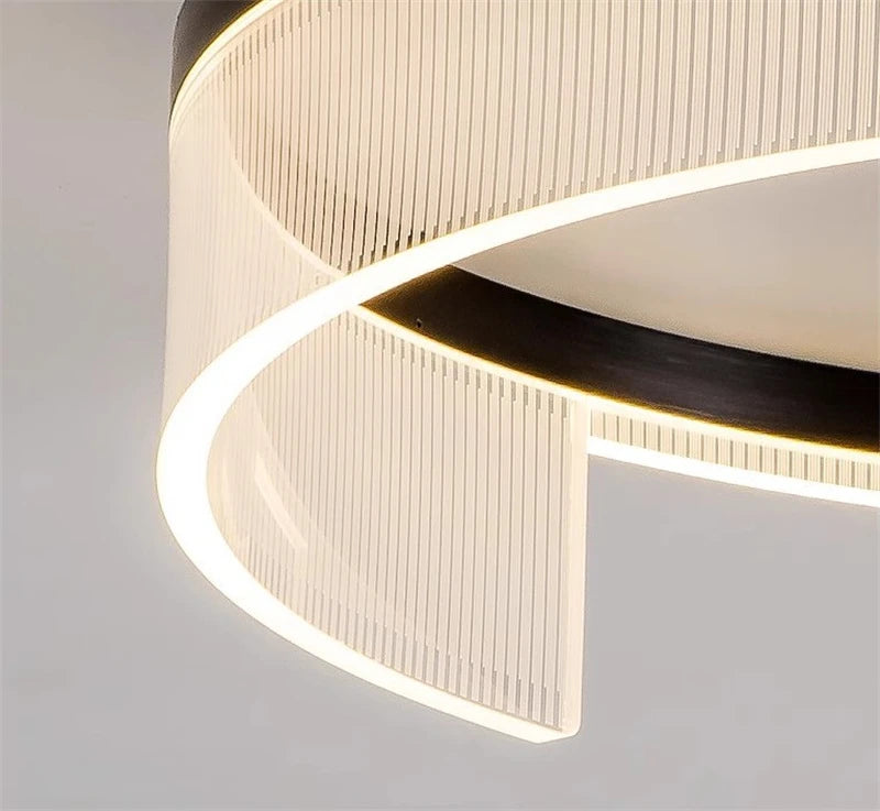 plafonnier led moderne rond en métal et acrylique pour intérieur - vue 7 sur 13
