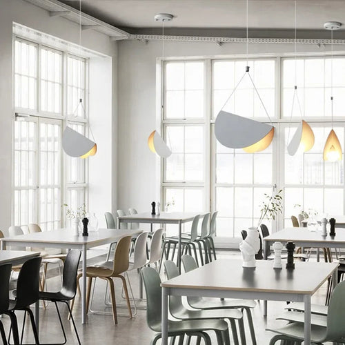Nordic Designer Minimalist Modern Chandelier Ceiling Suspension Creative Pendant Lamp Hanging Light - vue 5 sur 9