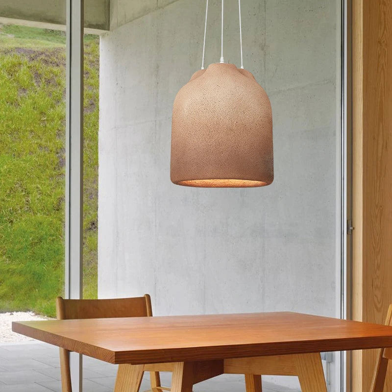lustre led style wabi sabi nordique pour restaurant et bar - vue 6 sur 9