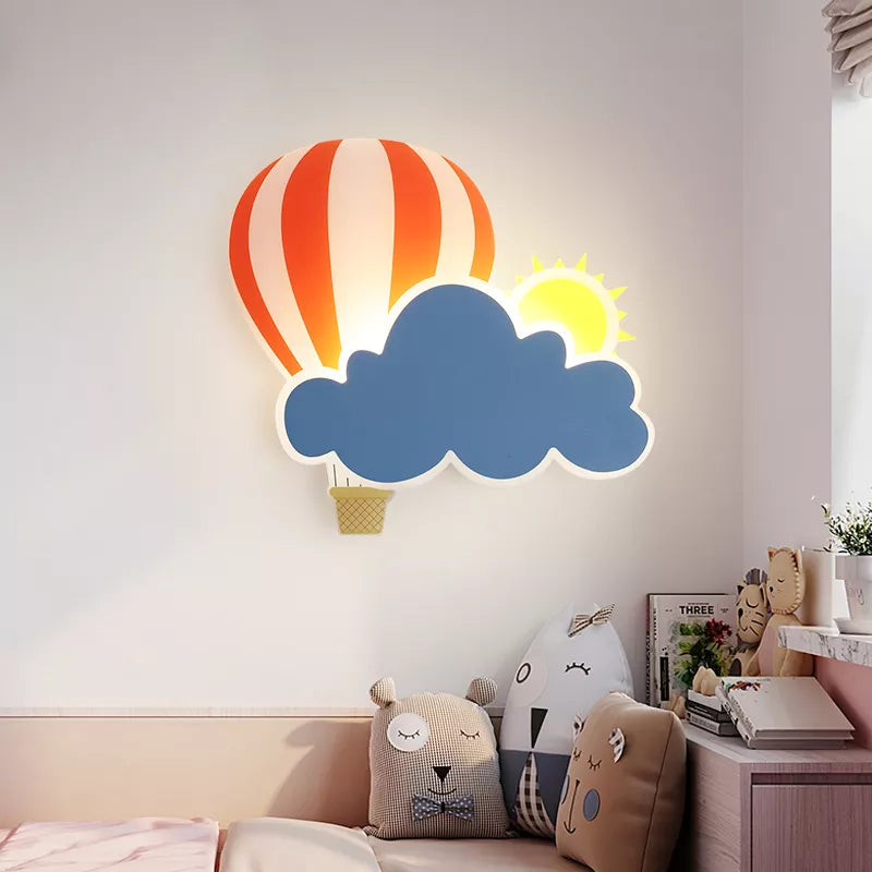 applique nuage airballons chaud enfants chevet déco écolematernelle - vue 2 sur 8