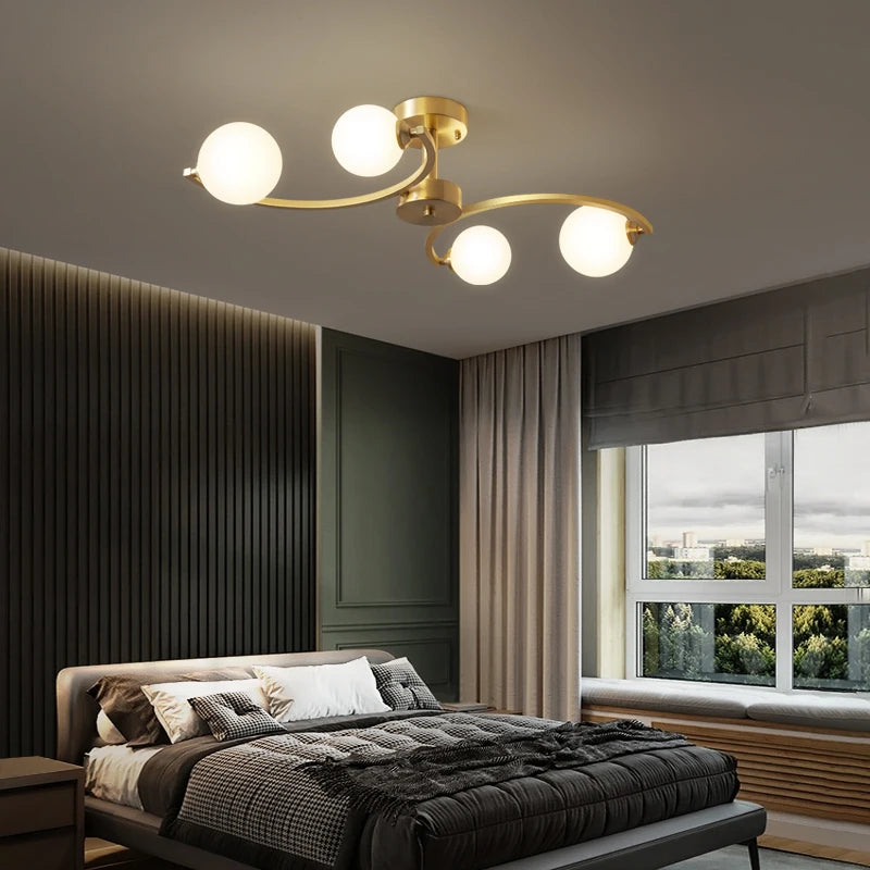 plafonnier moderne en verre design pour intérieur élégant