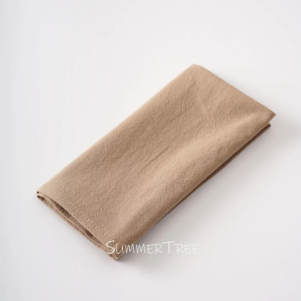 Serviette de table coton lavé style vintage rustique - vue 6 sur 7