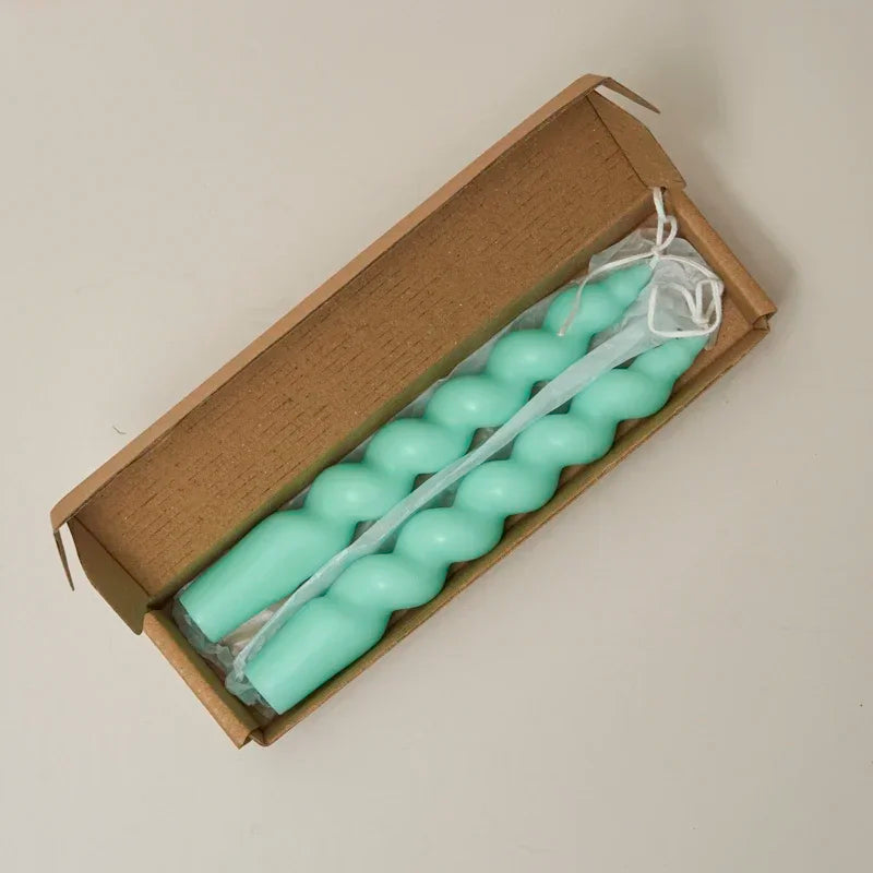 lot de 2 bougies spirales parfumées pour décoration intérieure et mariage - vue 20 sur 25