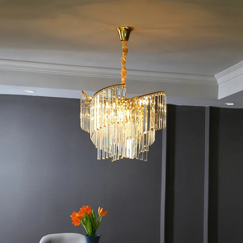 lustre en cristal design dimmable pour une ambiance élégante - vue 3 sur 11